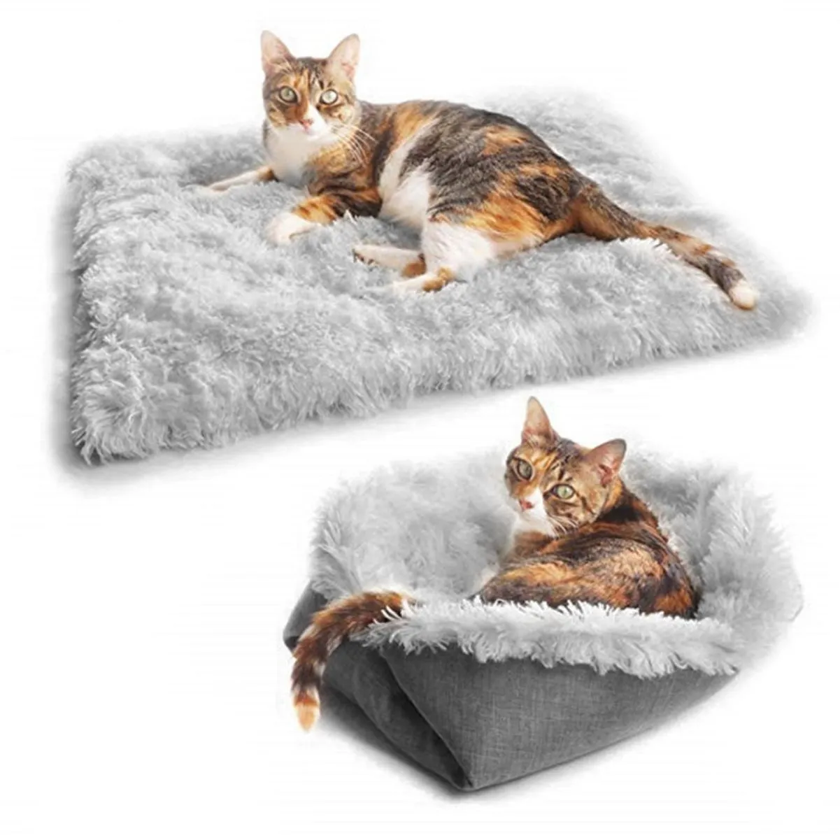 Pet Blanket Nest Small Pet Plush Dog Kennel Thick Pet Mat Dual Purpose Folding Dog Kennel Washable Universal Cat Kennel